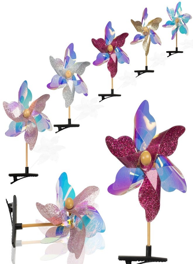 Sepco 30PCS Sequin Pinwheel Hairpin for Teen Girls Hair Styling Accessories Barrettes Cute Windmill Assorted Alligator Hair Snap Clips with Wind Spinner - Image 2